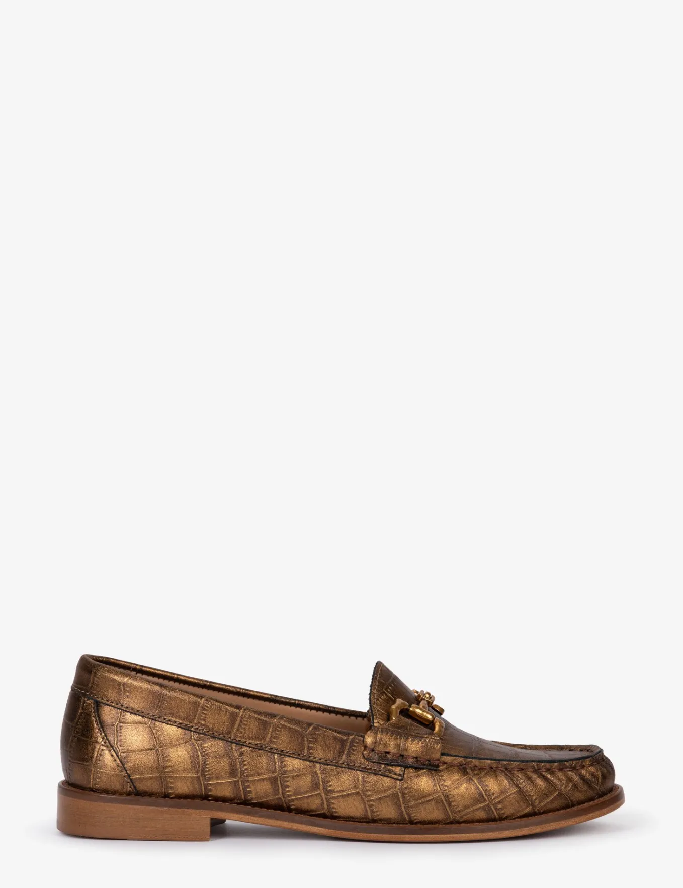 Penelope Chilvers Ayr Metallic Croc Loafer