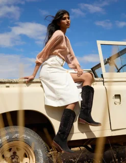 BOY Penelope Chilvers Blanca Suede Embroidered Boot