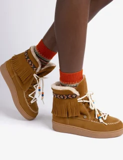 Penelope Chilvers Cabin Suede Wool-Lined Boot