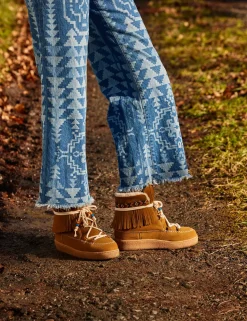 Penelope Chilvers Cabin Suede Wool-Lined Boot