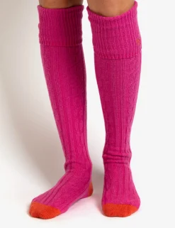 Penelope Chilvers Cashmere Cable Boot Socks