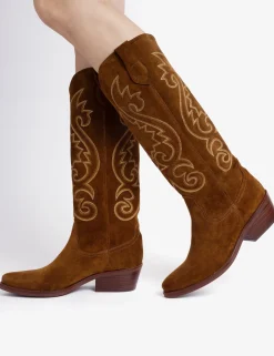 BOY Penelope Chilvers Cowgirl Suede Embroidered Boot