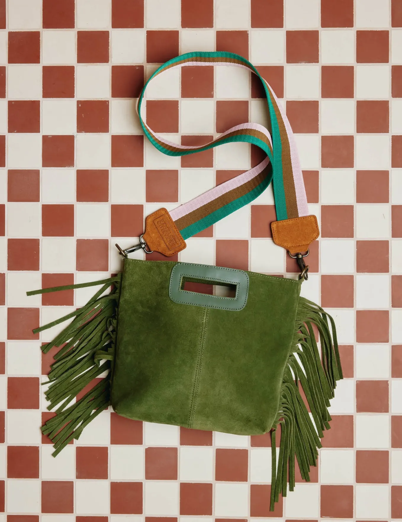 Penelope Chilvers Fringe Handy Suede Bag