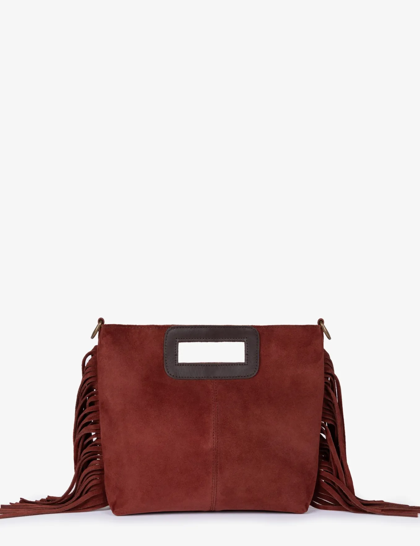 Penelope Chilvers Fringe Handy Suede Bag