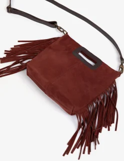 Penelope Chilvers Fringe Handy Suede Bag