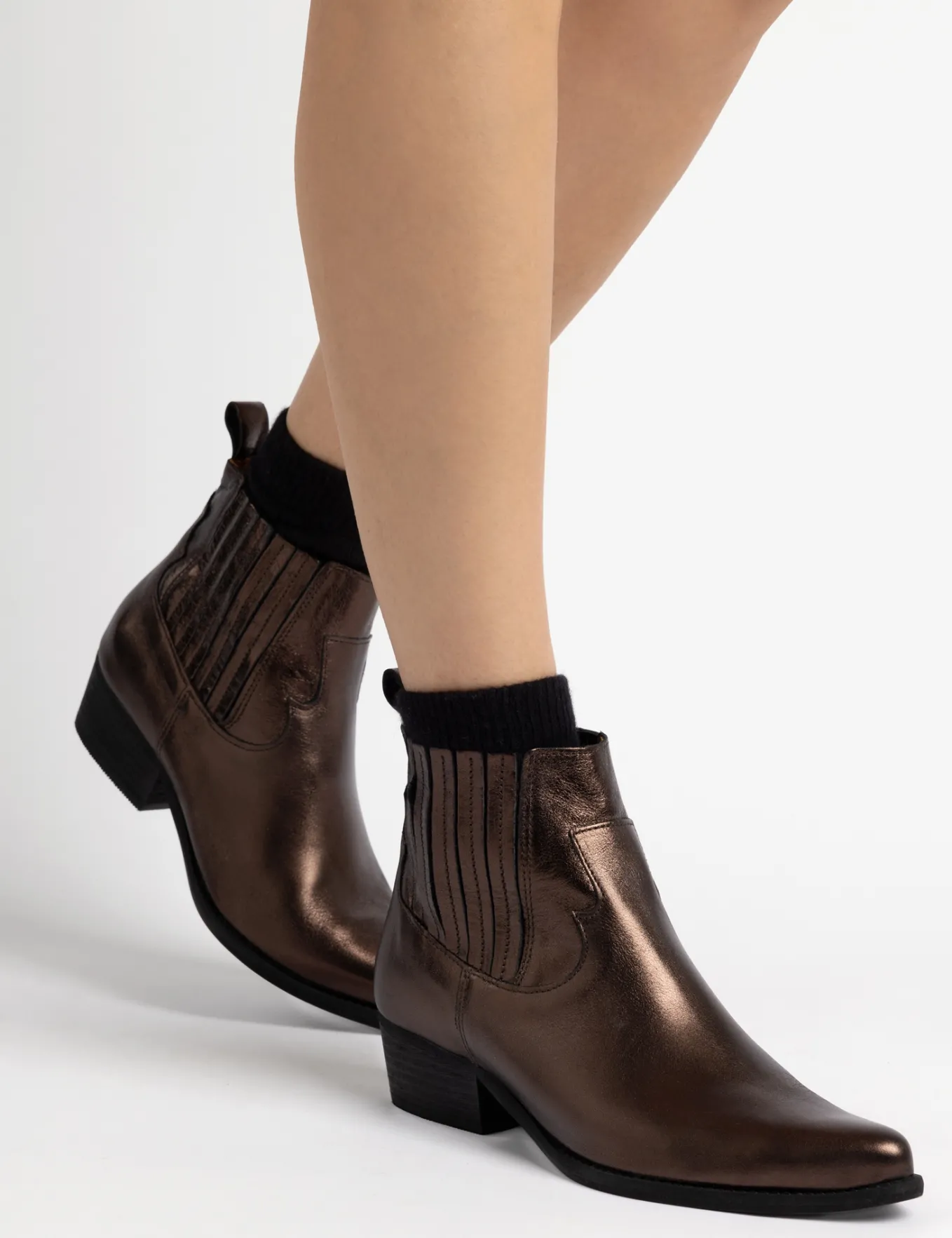 Penelope Chilvers Frontier Metallic Leather Boot