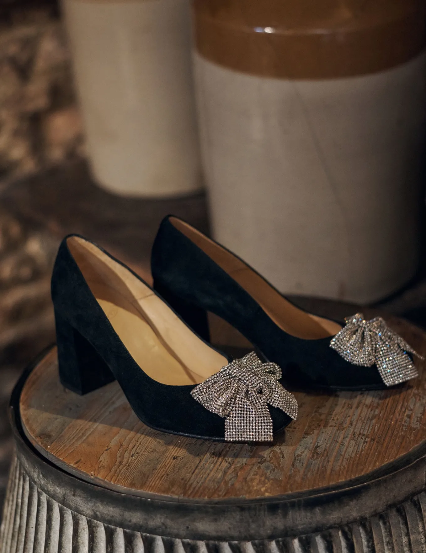 Penelope Chilvers Gamine Bow Suede Shoe