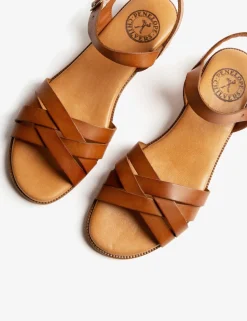 Penelope Chilvers Heeled Shepherdess Leather Sandal