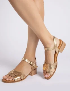 Penelope Chilvers Heeled Shepherdess Leather Sandal