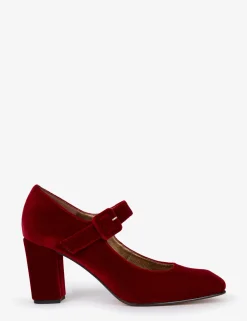 Penelope Chilvers High Mary Jane Velvet Shoe