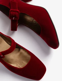 Penelope Chilvers High Mary Jane Velvet Shoe