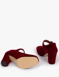 Penelope Chilvers High Mary Jane Velvet Shoe