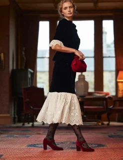 Penelope Chilvers High Mary Jane Velvet Shoe