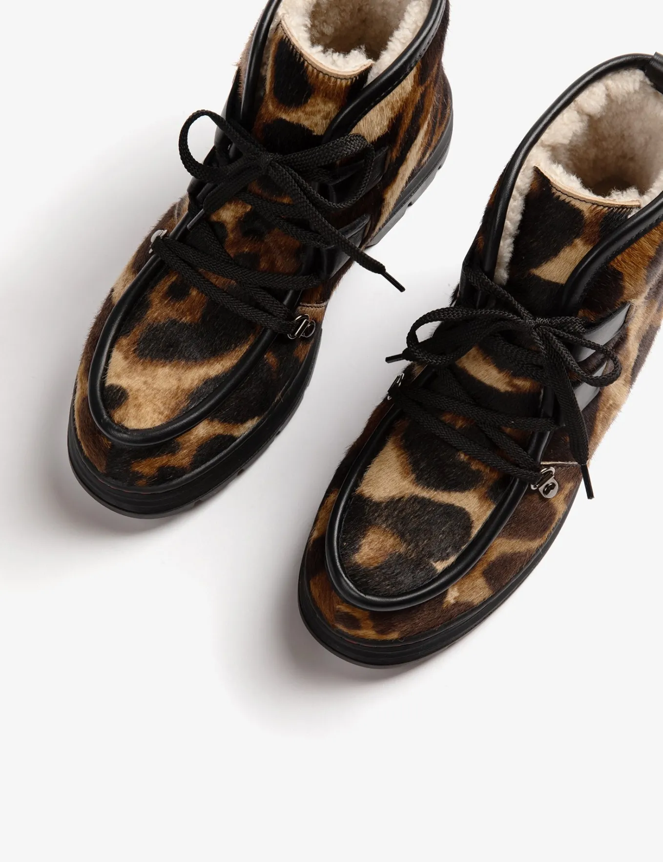 Penelope Chilvers Incredible Tortoiseshell Shearling-Lined Boot