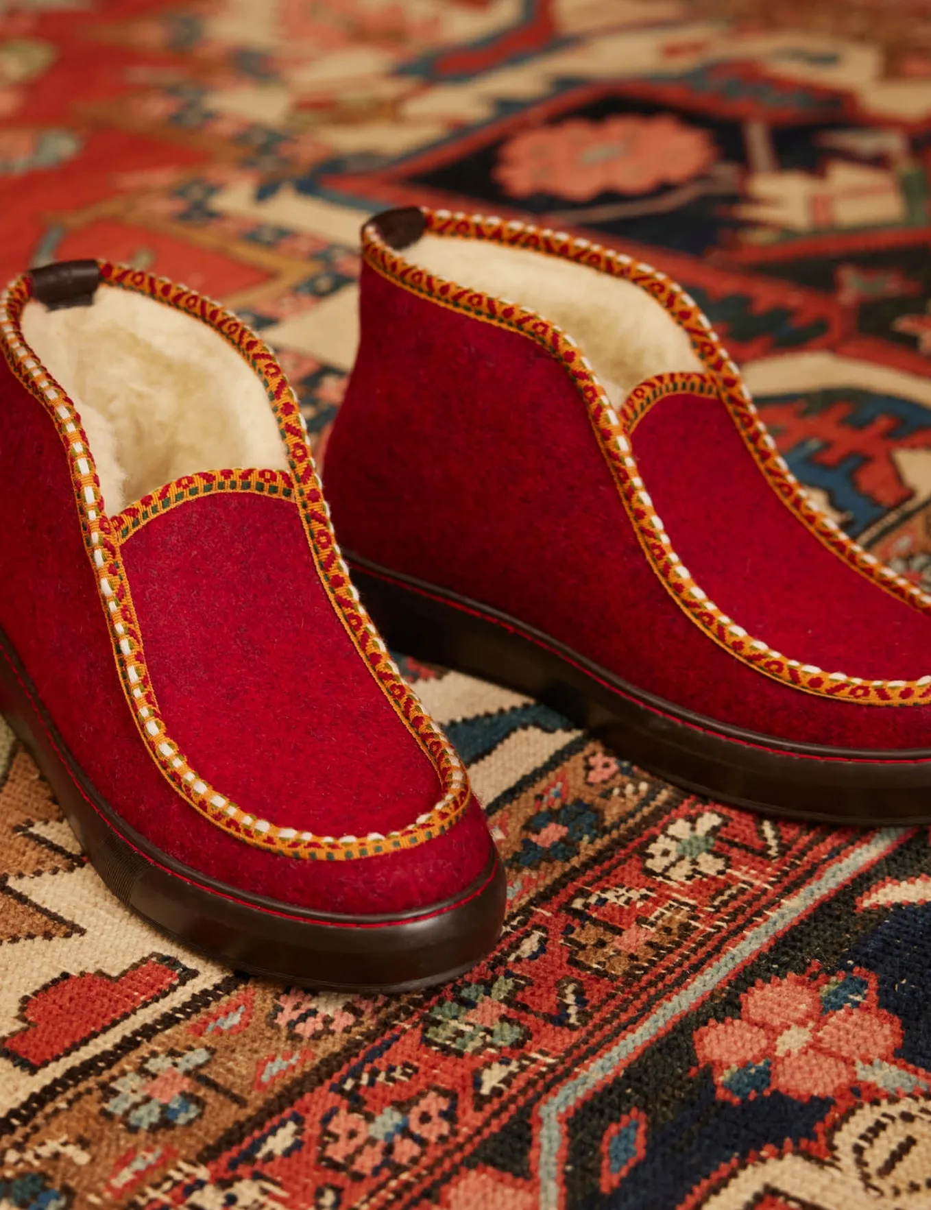 Penelope Chilvers Inuit Felt Wool-Lined Slipper