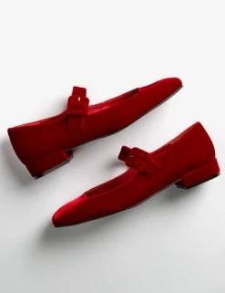 Penelope Chilvers Low Mary Jane Velvet Shoe