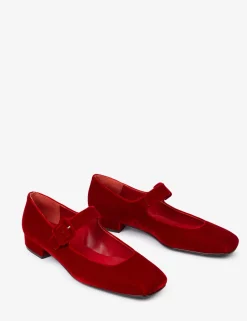 Penelope Chilvers Low Mary Jane Velvet Shoe