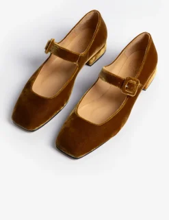 Penelope Chilvers Low Mary Jane Velvet Shoe