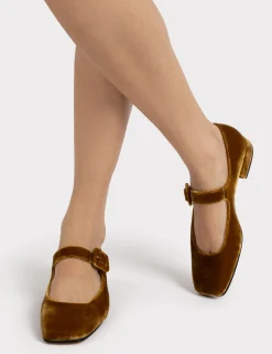Penelope Chilvers Low Mary Jane Velvet Shoe