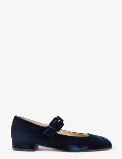 Penelope Chilvers Low Mary Jane Velvet Shoe