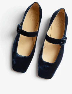 Penelope Chilvers Low Mary Jane Velvet Shoe