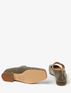Penelope Chilvers Low Mary Jane Velvet Shoe