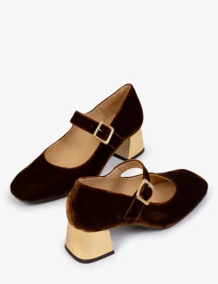 Penelope Chilvers Mid Mary Jane Velvet Shoe