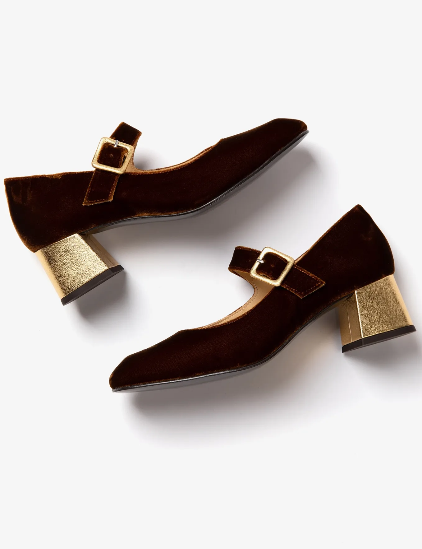 Penelope Chilvers Mid Mary Jane Velvet Shoe