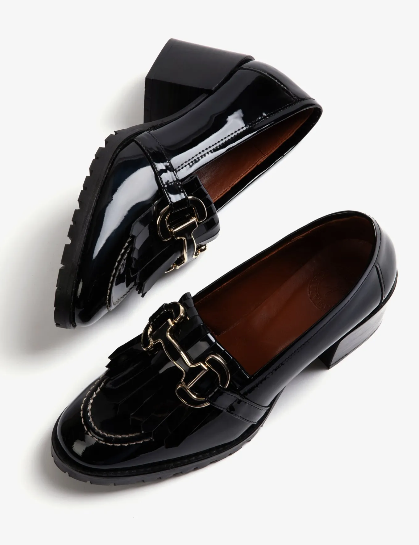 Penelope Chilvers Mid Monti Fringe Patent Loafer