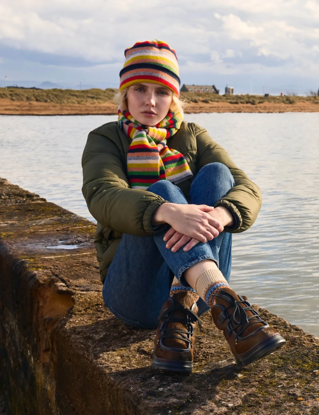 Penelope Chilvers Miro Wool Stripe Scarf