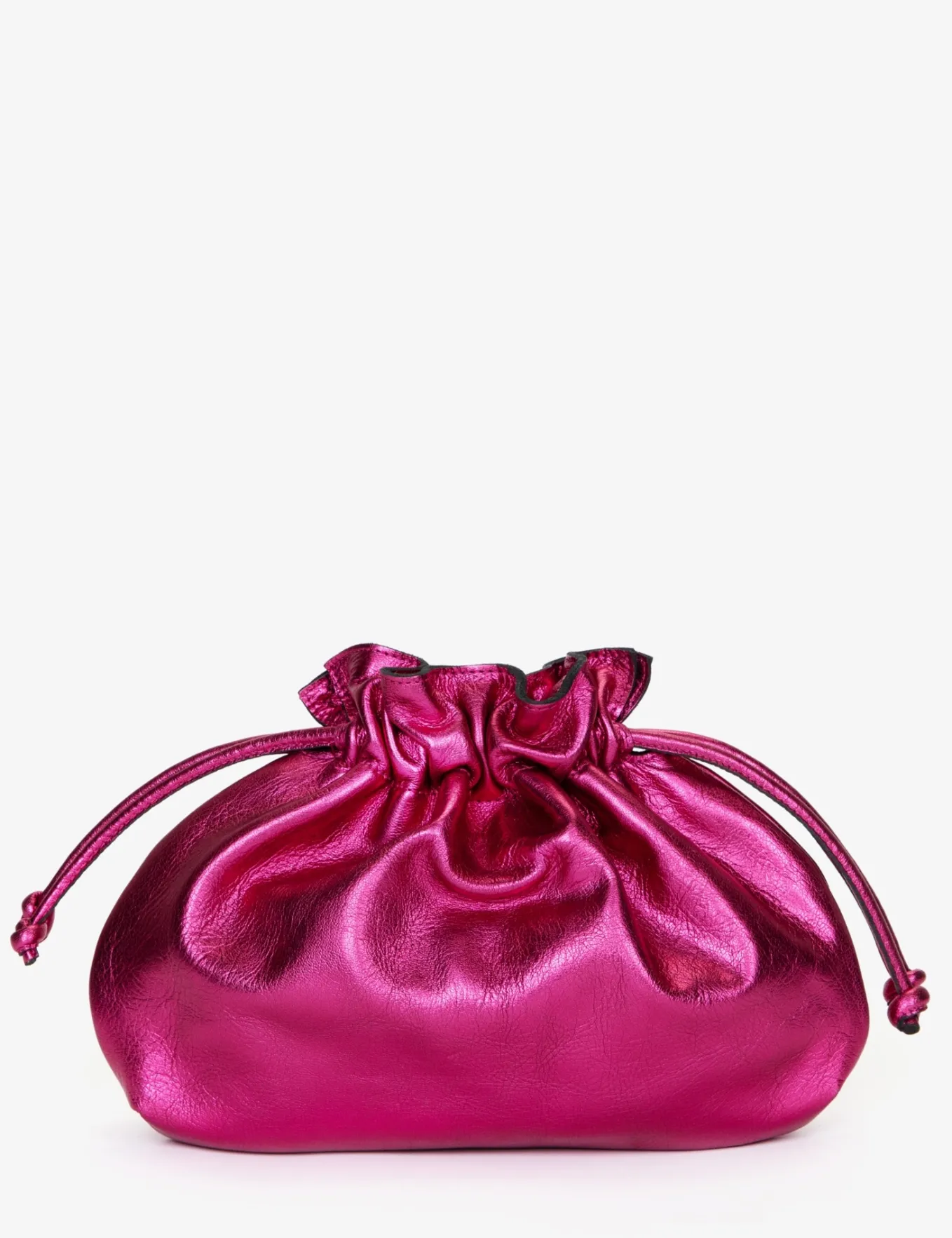 Penelope Chilvers Puffball Leather Clutch