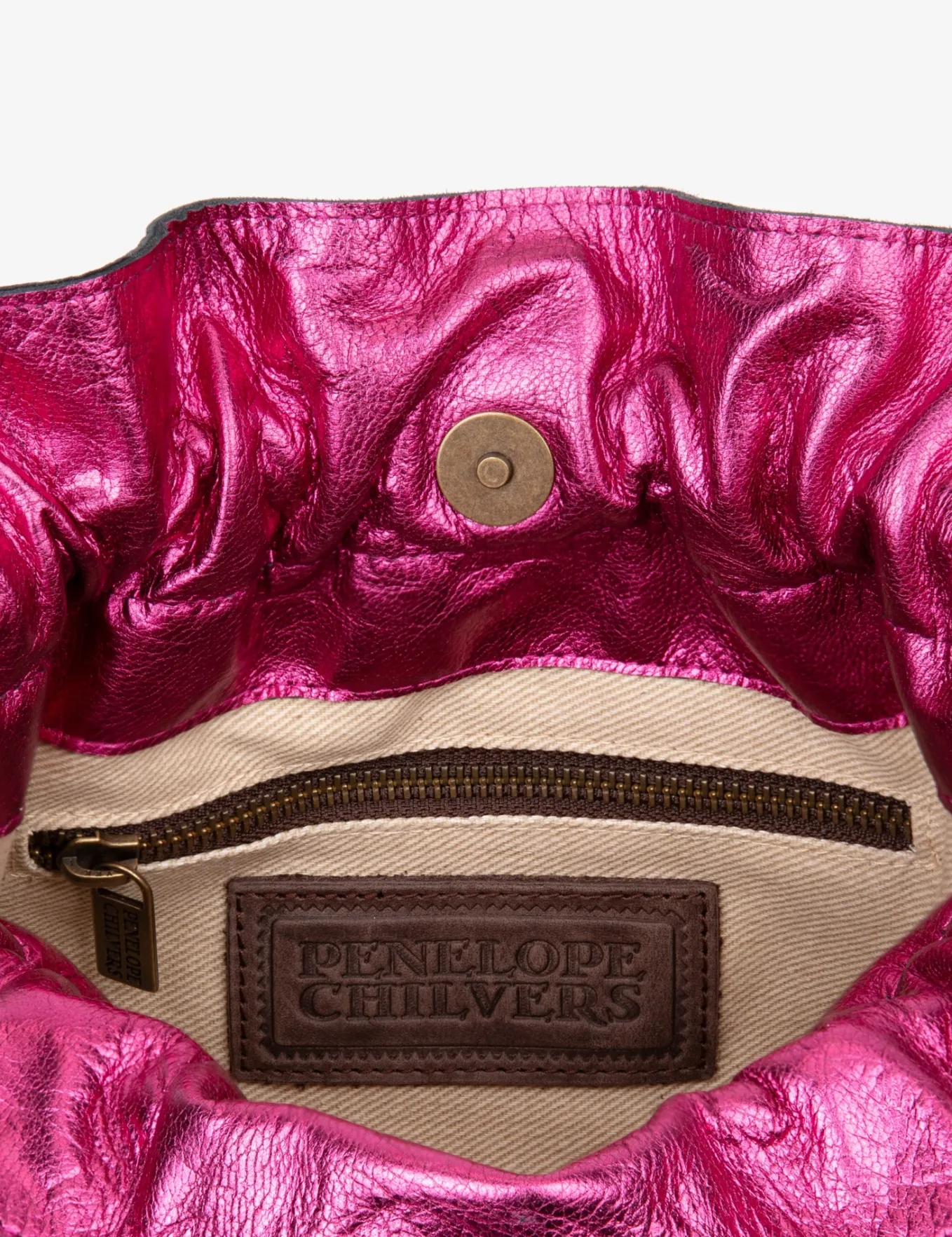 Penelope Chilvers Puffball Leather Clutch