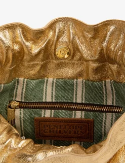 Penelope Chilvers Puffball Leather Clutch
