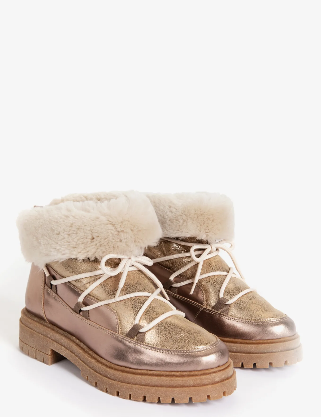 Penelope Chilvers Stornoway Metallic Shearling-Lined Boot