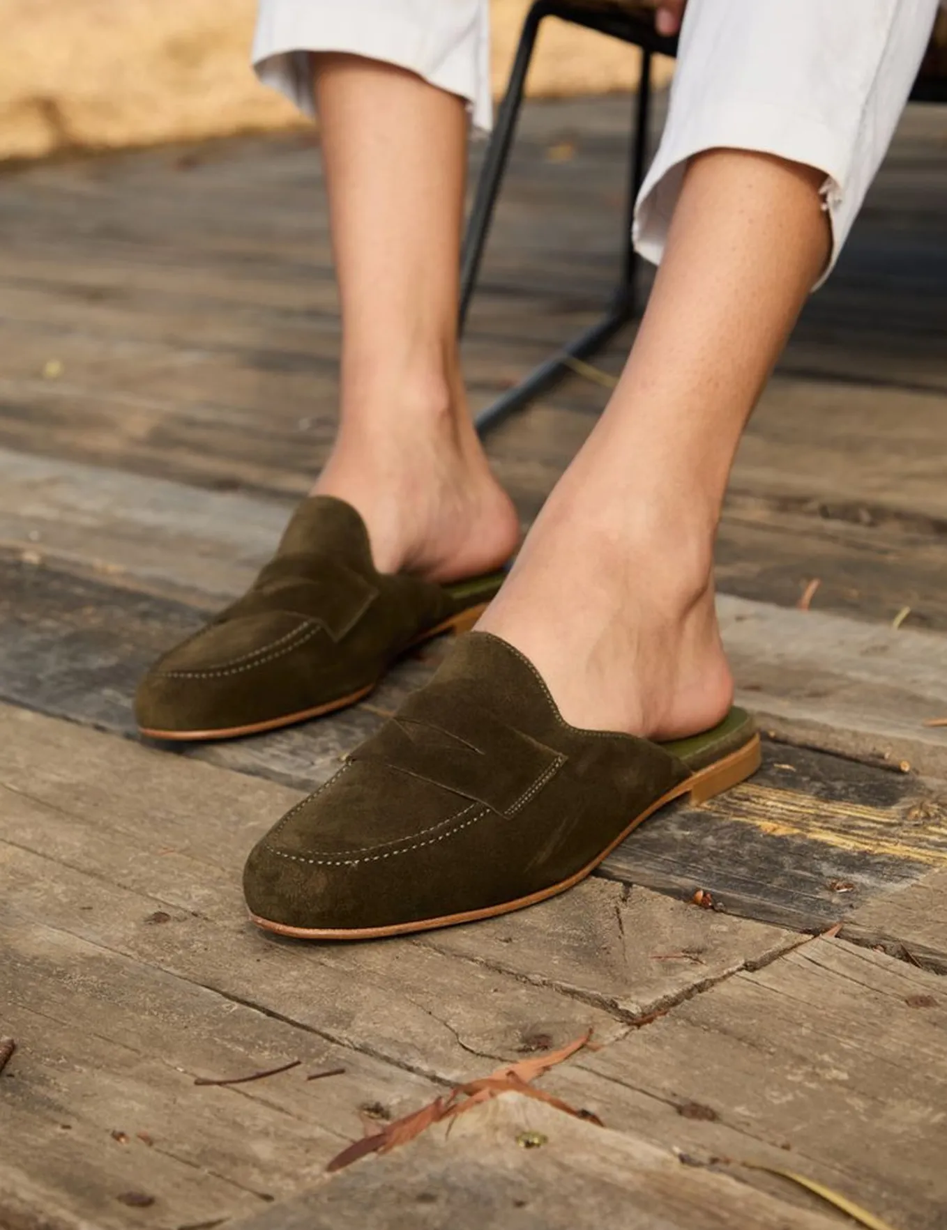 Penelope Chilvers Valentina Suede Backless Loafer